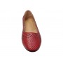 Pantofi dama rosii din piele naturala cu perforatii si toc mic Rosalia CLP03R